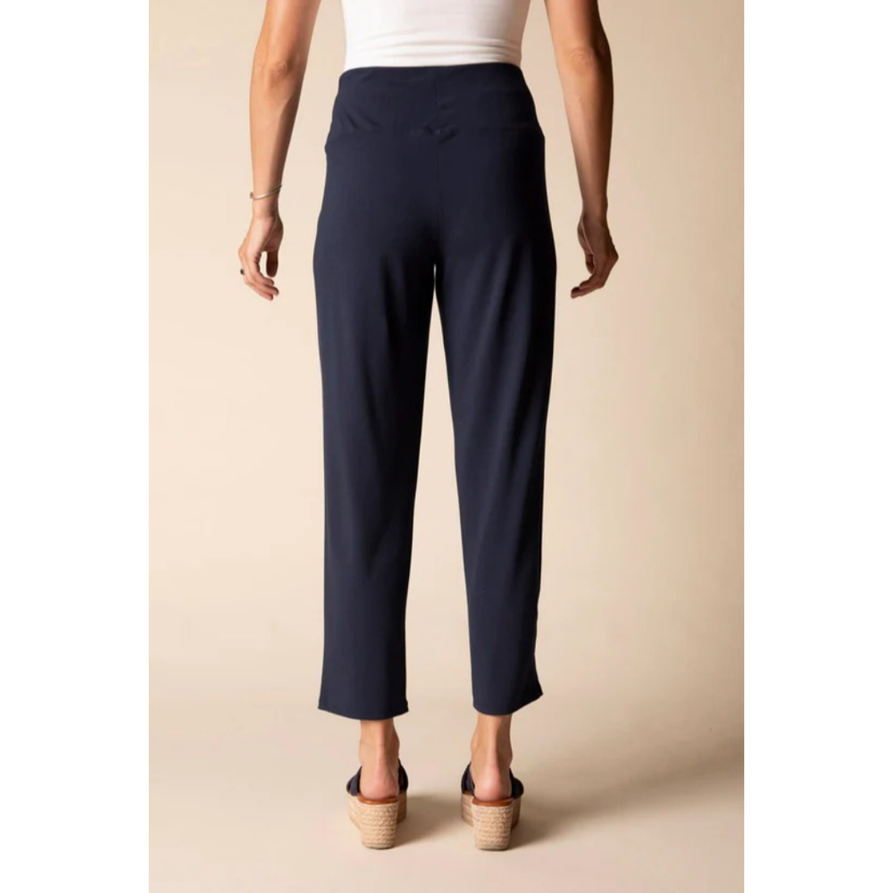 Habitat Pull On Knit Travel Pant Black Ankle Length Small Minimalist Comfort - Picture 3 of 15